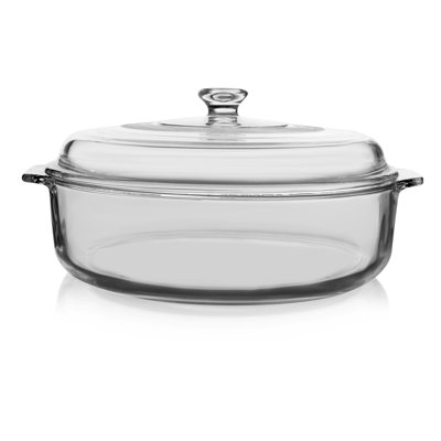 Baker's Basics Libbey Glass Casserole Dish with Cover, 3-quart