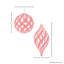 6 Piece Swirl Striped Ball Finial Ornament Set