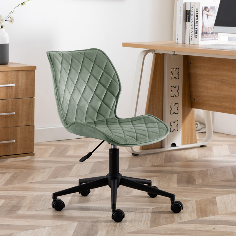 Chaise de travail Alberson, Noir, Vert
