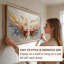 Art mural de grandes ailes d'ange, art mural avec ailes florales artistiques, dessin d'anges avec fleurs