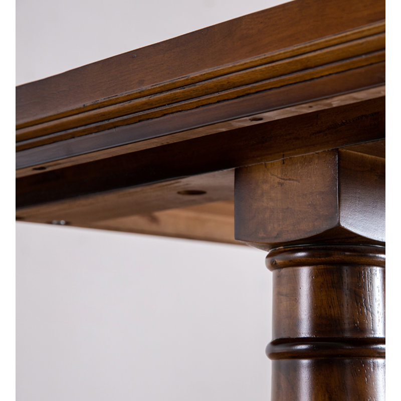 Table de salle à manger rectangulaire en bois de chêne massif, H 29,53 po x L 55,12 po x l 31,5 po