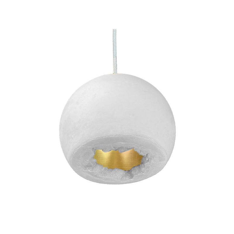 Geode 1 - Light Pendant, Matte White, Black