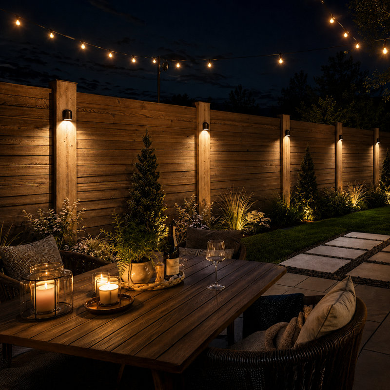 5CCT Low Voltage LED Deck Lights, Anti Glare Downward Integrated Step Railing Light, Aluminum LED Fence Light, 12-24V AC/DC, Oil Rubbed Bronze