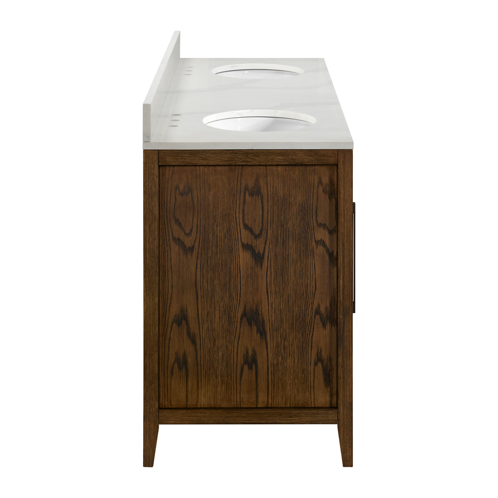 Alsup 72" Oak Double Bathroom Vanity, Enhanced Brown Oak