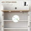 Garde-manger avec support à micro-ondes, armoire de rangement de cuisine autoportante avec huche, 8 tablettes de porte, tablettes réglables, garde-manger pour la salle à manger