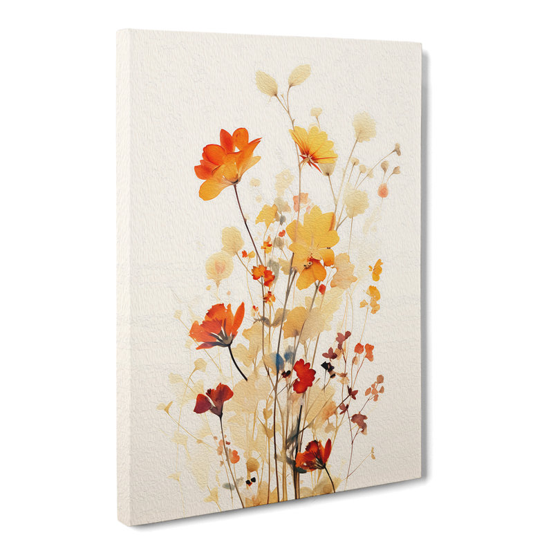 Wildflowers Minimalism - Wrapped Canvas, 76cm H x 50cm W x 3cm D