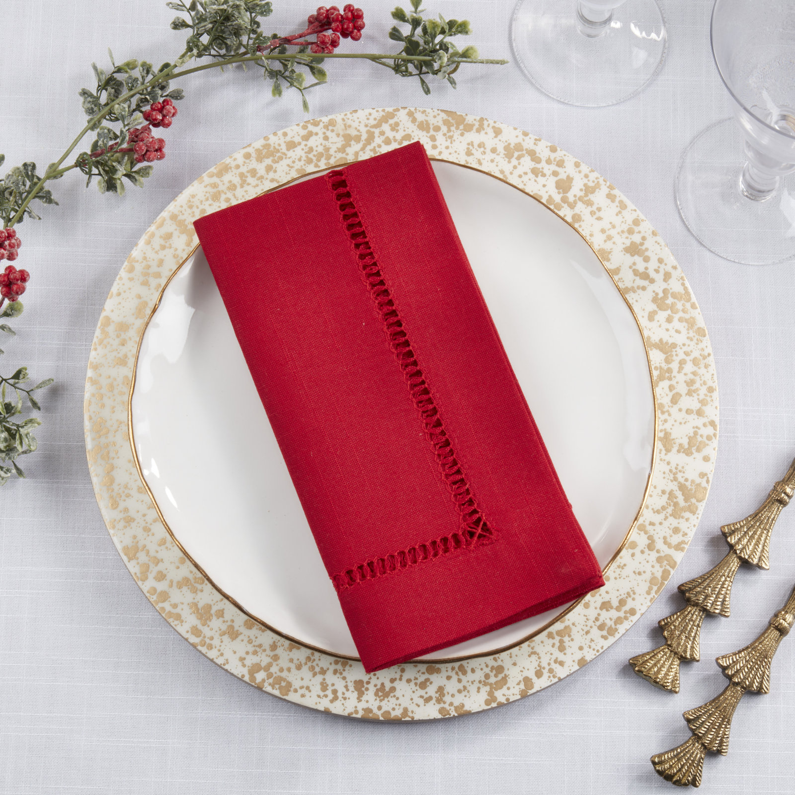 Cowen 20" Napkin, Red, 20" Square