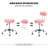 Backed Adjustable Height Ergonomic Lab Stool with Removable Casters/Wheels-303915290