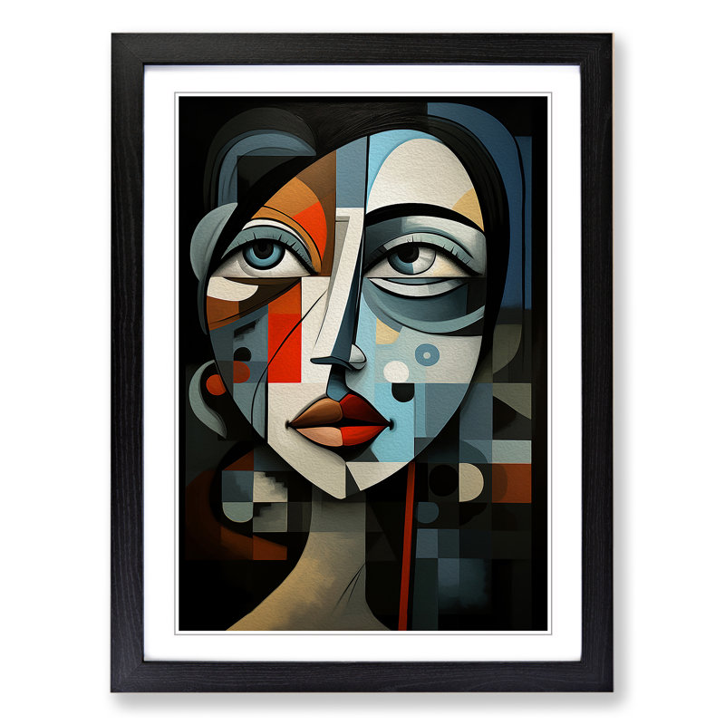 Pablo Picasso Digital - Framed Print, 34cm H x 25cm W x 2cm D, Black Framed