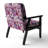 Orchid Dream Tropical Pattern - Upholstered Coastal Arm Chair, Tropical Leaves Accent Chair