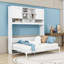 Grand lit escamotable avec espace de rangement