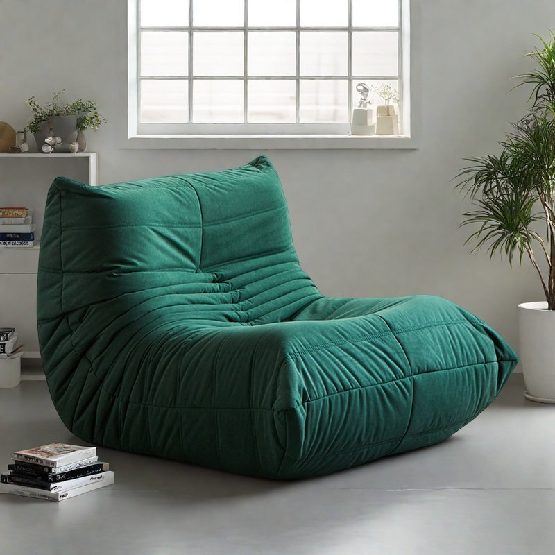 Canapé à billes rétro, Polyester vert