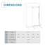 Porte de douche silencieuse coulissante silencieuse en verre trempé - Design chrome moderne pour salle de bain luxueuse
