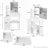 29.2" Small Size Left Bedside Cabinet Vanity Table, Cushioned Stool and Power Station-113847139