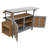 Foldable Outdoor Kitchen Island Patio Mobile Kitchen Cart Portable Outdoor Cooking Island with Lockable Wheels, Storage Cabinet and Towel Rack for Patio and Outdoor-129412993-129413002
