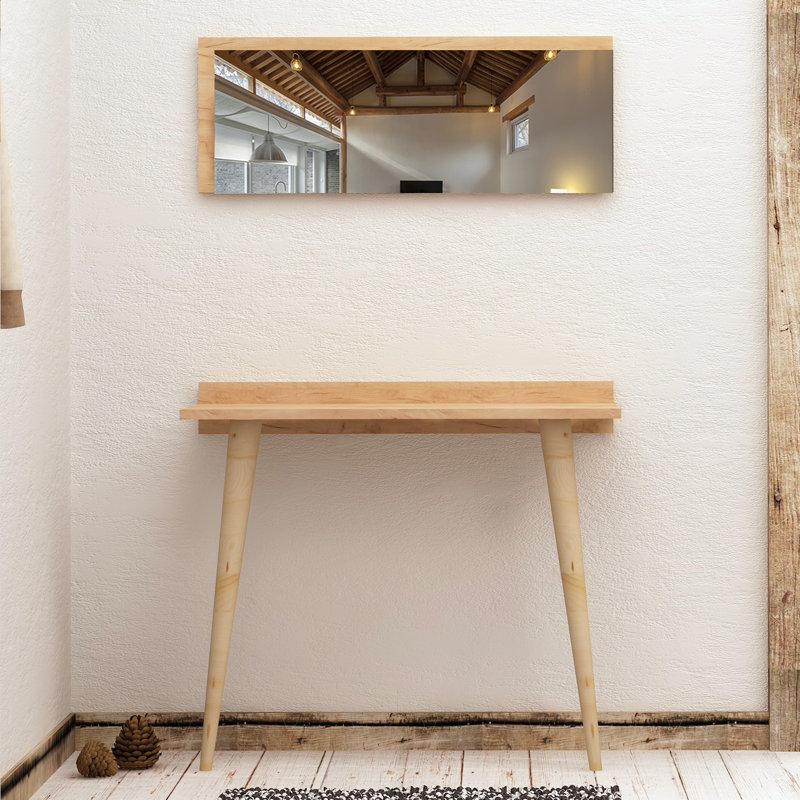 Tola Dressing Table with Mirror, Oak