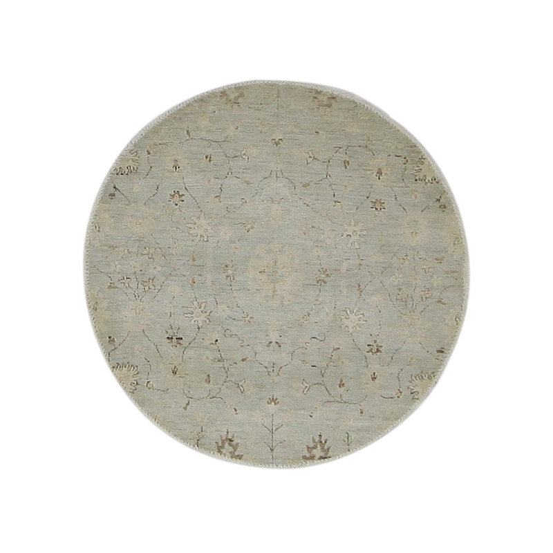 Daugherty Hand Knotted 4x4 Lt.Blue Round