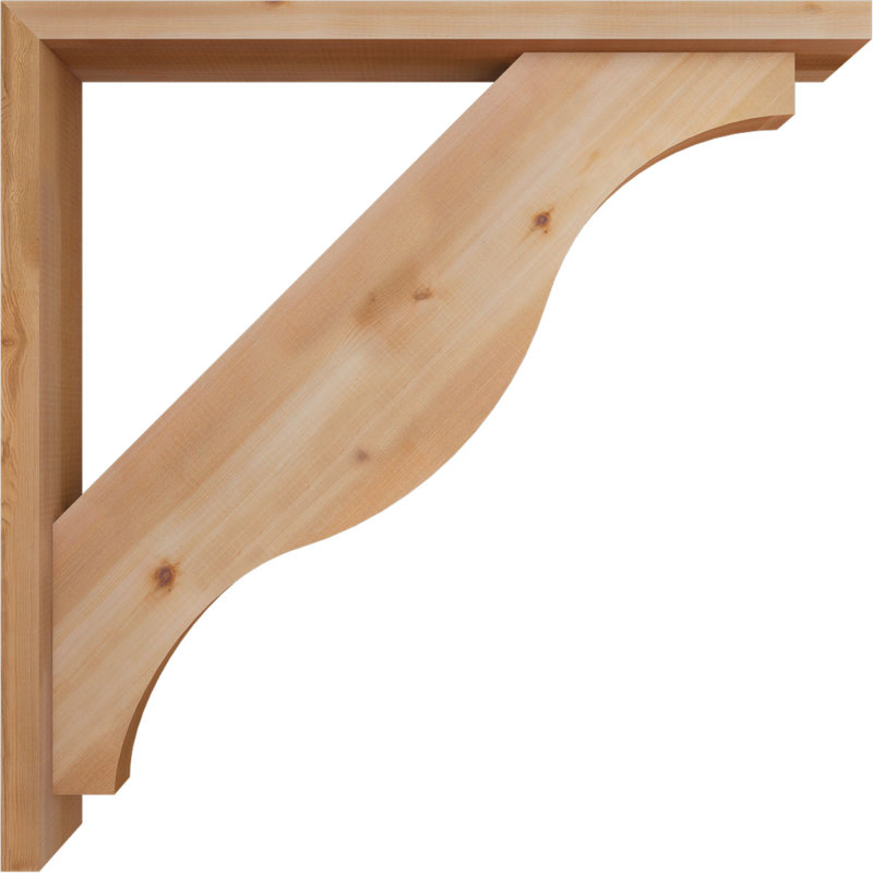 Support Funston Block avec support décalé, 34 x 34, Cèdre rouge occidental de l 3 1/2 po (lisse)