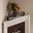 Beige Solid Wood Freestanding Fireplace
