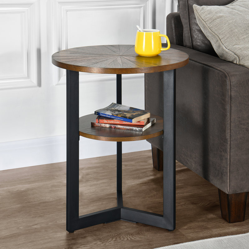 Hoyleton Side Table, Rustic Brown