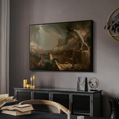 The Course of Empire: Destruction, 1836-Thomas Cole-Framed Gallery Wrapped Canvas