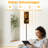  68.5" Standing Floor Lamp Ferocious Lion Pouncing African Savanna Dramatic Sky Foliage Dimmable Metal Pole Lamp with Linen Lampshade LED Bulb Included