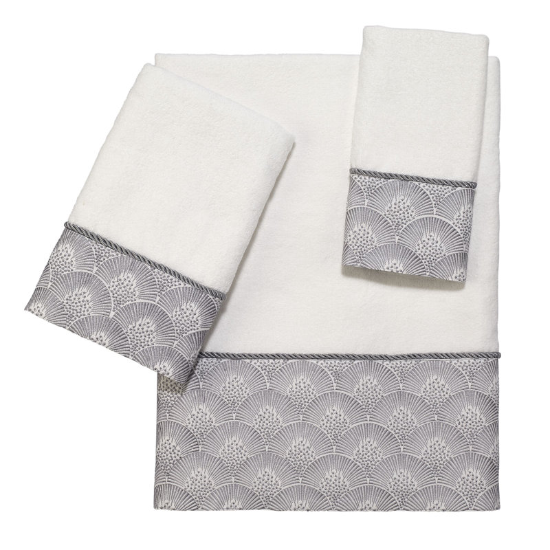 Tricia 100% Cotton Midweight Hand Towel, White