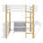  Full Loft Bed with Bookcase by FINEAK