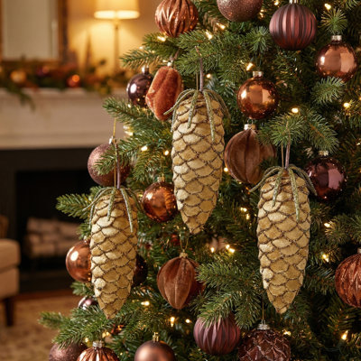 6.5" Velvet Pinecone Ornament 