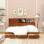 Lit de jour en bois avec 3 tiroirs de rangement, tableau souple supérieur, tablette et ensemble de prises et ports USB-1703278916-1703154072