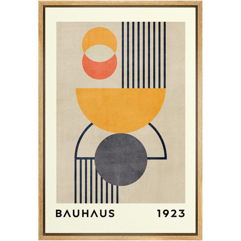 Oeuvre classique moderne Mid Century Boho Bauhaus, H 36 po x l 24 po, Naturel