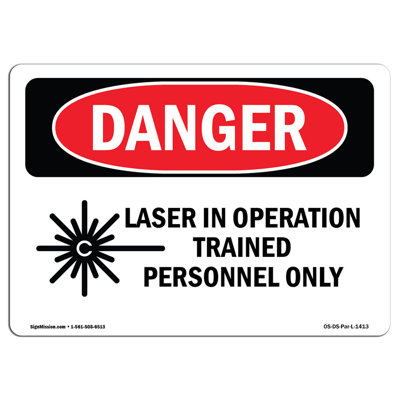 Signe laser en opération personnel seulement