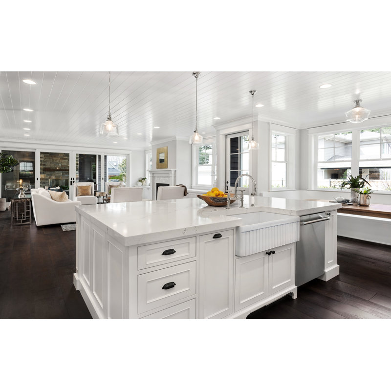 Luxury Solid Fireclay Farmhouse Sink, Brushed Brass Accessories