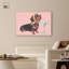 "Martini Doxie", reproduction d'art acrylique encadrée par Art Remedy, cadre blanc, 54 x 36-1770670451-1770670455