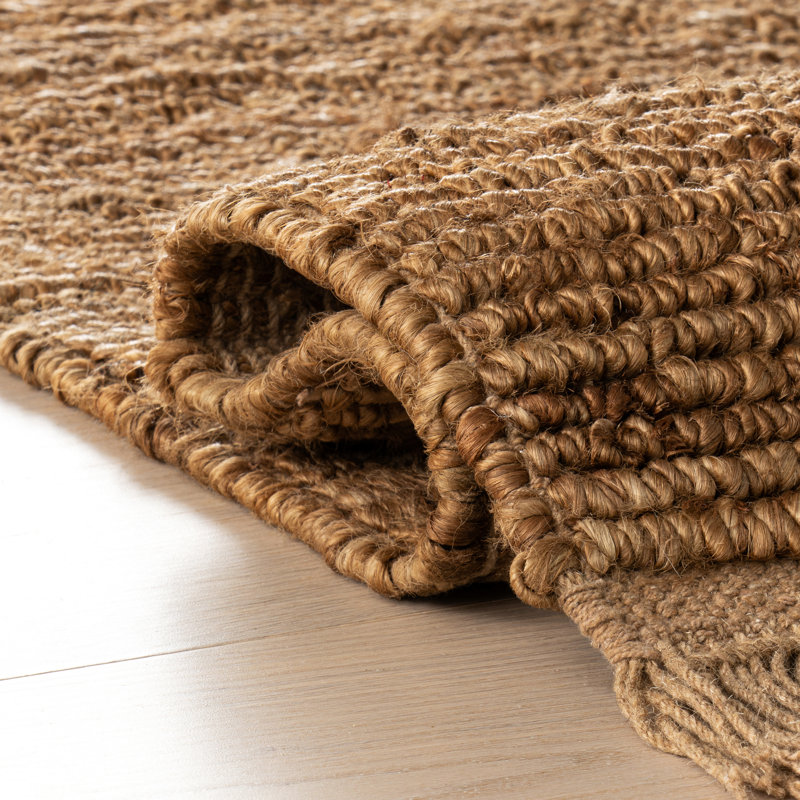 Varnu Textured Handmade Jute Rug, Rectangle 5' x 8'