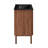 Classe 24" Freestanding Bathroom Vanity in Brown Oak with Black Sink Top-100841260