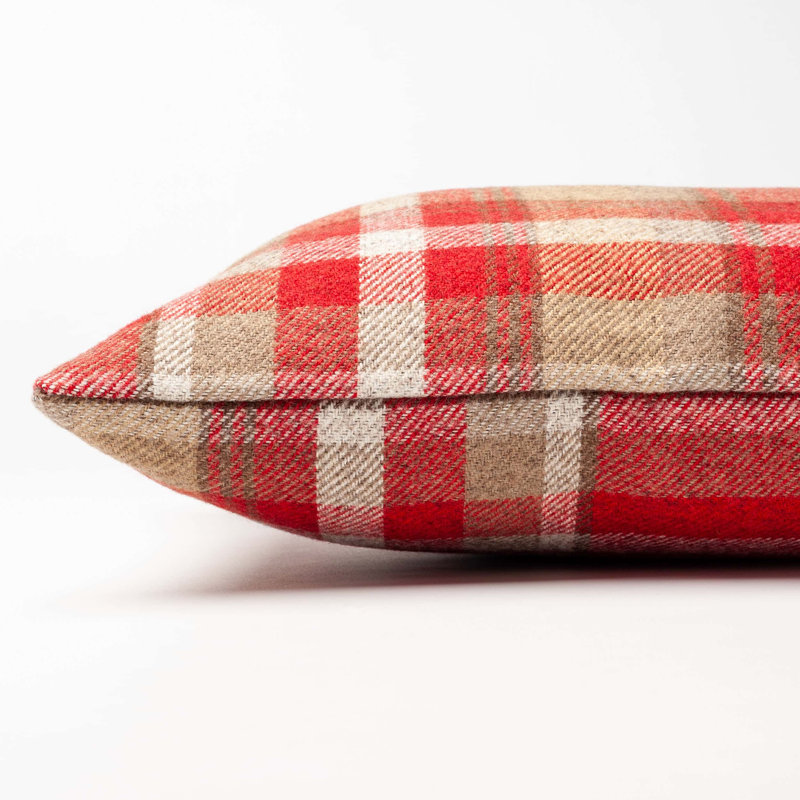 Red Cushion, Feather, 58x58cm