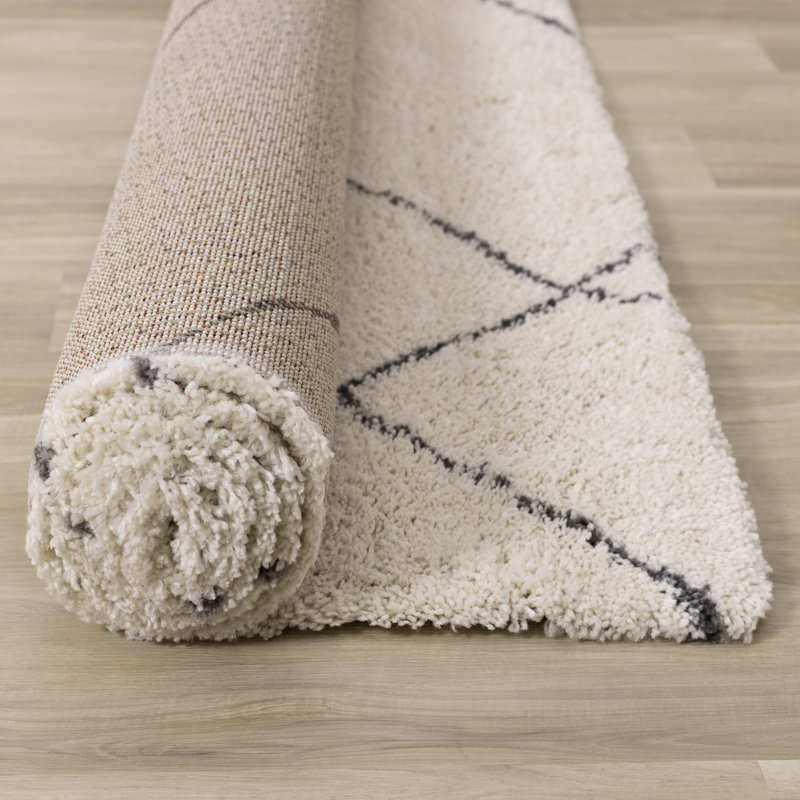 Tapis crème / gris Lydon, Rectangle 7'10'' x 10'10''