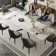 78.74'' To 110.24'' Rectangular Extendable Dining Table With Sintered Stone Top For 8-10