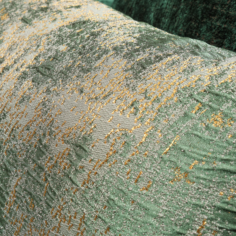A La Carte Barrel Chair, Gold, Emerald Chenille