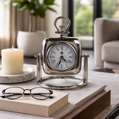 Horloge de bureau décorative en aluminium pour la décoration intérieure