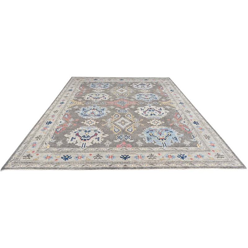 Oushak Collection, Transitional One-of-a-Kind Rectangle 8' X 9'8" Hand Knotted Area Rug
