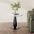 White Faux Marble End Table, Side Table Diamond-Shaped Base for Bedroom, Living Room