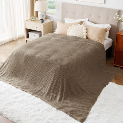 Jeté 100% coton 406 g / m² Literie respirant gaufré GentleSoft ™
