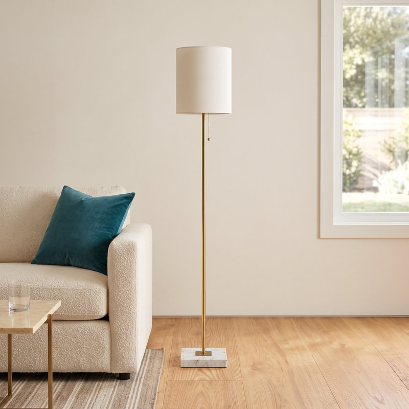 Reed 62 " Traditional Floor Lamp, Antique Brass