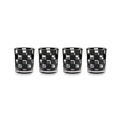 Black Check Acrylic Tumblers