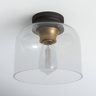 Piedmont Single Light Glass Flush Mount