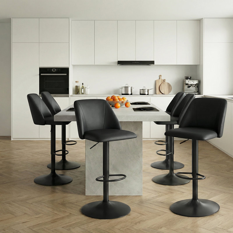 Chaise de bar pivotante à hauteur réglable, Black