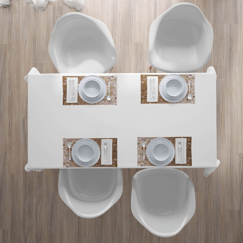 Polyester Polka Dots Rectangle Placemat
