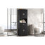 Grande armoire de salle de bain avec quatre portes, grand espace de rangement ouvert, armoire de rangement supérieure